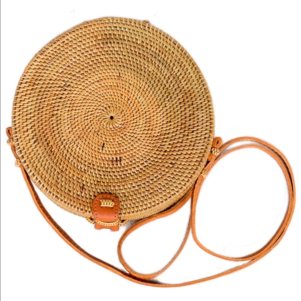 Handmade Rattan Crossbody Bag - Picture 1 of 6